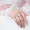 Pierścienie klastra 925 szterling dla kobiet okrągły glazurka opal opalowy ogon regulacyjny palec palec otwartych zestawów ślubnych