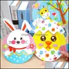 Party Favor Animal Cartoon Paper Plate Ding Diy Handmade Craft Toys Material Package Children Creative Puzzle Colorf Paa10094 Drop D Ottqv