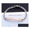 Chain Casal Bracelet Jóias de moda romântica exclusivas seu rei sua rainha Carta Crystal Alloy Bracelets para presente do dia dos namorados Drop Dhyyj