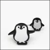 Pins Brooches Pin Harajuku Alloy Enamel Kawaii White Black Penguin Badges Lapel Pins Safe Brooch Scarf Cool Boy Women Jewelry Gifts Dhrg2