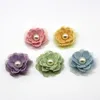 Dekorativa blommor 10st Chiffon Boutique Hair Accessories Diy Flower Headwear Fashion Accessory Inget klipp för pannband