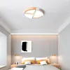 Ceiling Lights Light Gray/White Nordic Elegant Wooden For Living Room Bedroom Study Surface Mounted Lighting Fixture 6cm HeightCeiling