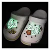 Shoe Parts Accessories Luminous Letter Number Croc Charms Pvc Shoecharms Buckle Soft Rubber Clog Garden Flower Decoration Part Gif Dhpfd