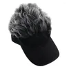 Berretti da baseball Berretto da baseball unisex con parrucca a punta di capelli Parrucche per cappelli Uomo Donna Visiera parasole regolabile casual concisa