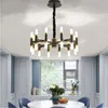 Chandeliers Postmodern Art Design LED Chandelier Lighting Wrought Iron Black Body Pendant Lamp G4 Bulb Living Bedroom Deco Ceiling Light