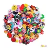 Pièces de chaussures Accessoires 100 Pcs Aléatoire Croc Charmes Pvc Dessin Animé Shoecharms Boucle En Caoutchouc Souple Bracelet Bracelet Décoration Cadeau Drop Dhi6T