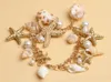Bracelets de charme feminino moda estilo oceano multi estrelas marítima conch star conch shell