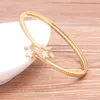 Bangle Europeal Fashion Charm Star Shape Gold Plated Zircon Bracelet للنساء الأزواج الهدية الأصلية للحفلة المجوهرات trum22