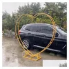 Decorative Flowers Wreaths Wedding Heart Shape Arch Love Flower Stand Background Decoration Metal Arches Home Party Propose Marria Dht7B