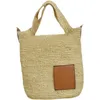 beach handbags Straw Woven Bag Raffite Hand-woven Messenger Bag Leather Brown Retro Simple Versatile Tote Bag 230116