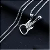 Pendant Necklaces Fashion Jewelry Vintage Skl Guitar Corkscrew Mens Necklace Hip Hop Drop Delivery Pendants Dhdth