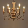 Lustres Vintage résine Lustre accrocher la lumière pour salon chambre cuisine décor à la maison éclairage intérieur Lustre luminaire lumières