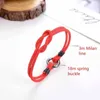 Strand Fashion Outdoor Coiorfui Rope Iucky Survivai Braceiet Three Coior Charm Stainiess Steei Copper Bucper Strap