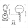 Sleutelhangers Lanyards 300 Stuks Sier Swivel Snap Haken O Sleutelhangers Met Open Jump Ring Metalen Karabijn Gesp Sleutelhanger Voor Craft Dhlbe