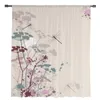 Kurtyna akwarelowa kwiaty Dragonfly Art Tiul Curtains for Living Room Decor Decor Przezroczysty szyfonowy okno