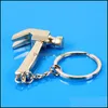 Party Favor 100Pcs Mini Metal Keychain Personality Claw Hammer Pendant Model Key Chain Ring Gift Favors Zza11939 Drop Delivery Home Otumx