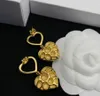 Luxury Celns Designer Diamond Heart Dangle Earring Fashion Brand Earring Gold Silver Stud örhängen Kvinnor Lady High End Jewelry örhängen