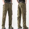 Mäns byxor Spring S Cargo Khaki Militärbyxor Casual Cotton Tactical Big Size Army Pantalon Militaire Homme 230130