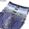 Underpants 5 Pieces 100% Cotton Underwear Ultralarge Size Men's Briefs Male Printed 230131