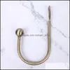 Other Home Decor 2Pcs Curtain D Alloy Crystal Ball Wall Hooks Holdback Buckle Window Office Decoration Accessories Drop Delivery Gard Otlda