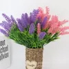 Fiori decorativi 7 teste Simulazione di lavanda artificiale Fiore Matrimonio Decorazione pastorale Ingegneria delle piante acquatiche Bouquet di spighe di grano