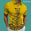 Polo da uomo Polo estiva da uomo Polo europea e americana Moda stampa digitale Polo stile cerniera Polo da uomo Moda uomo 230130