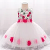 Robes de fille été baptême 1er anniversaire robe pour bébé robe princesse fête robe infantile fleur 612 mois fille