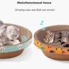 Cat Furniture Scratchers Oval Cat Scratcher Corrugated Cardboard Scratch Pad Round Cat Scratching Lounge Bed Sofa Cat Scratch Couch Bed for Indoor Cats 230130