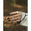 Cluster Rings Korean Ins Niche Minimalist Design Light Luxury Shell S925 Sterling Silver Ring Female Spanish Russian Style