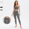 Ensembles actifs taille ue tissu nu femmes vêtements de Sport 2 pièces ensemble de Yoga vêtements de Fitness soutien-gorge de Sport Leggings costumes de Sport gymnase athlétique