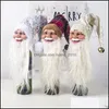 Kerstdecoraties Xmas Claus Wine ER Naceloos Evade lijmpopwijnen flesdecoratie Nordic Land God Santa Hangend ornament Dro Dhnn5