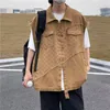 メンズジャケットメンカジュアルノースリーブ秋の冬の格子縞のトップブラウスコートジャケット