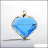 Charms Fashion Crystal Pendant Charm Floating Colorf Water Drop Heart Shape Pendants For Necklace Crafts Diy Jewelry Making Findings Ot7Ud