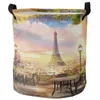 Laundry Bags Paris Tower Scenic Street Flower Building Dirty Basket Foldable Home Organizer Clothing Kids Toy Storage