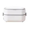 Set di stoviglie Bento Box riscaldato portatile 2/3 strati Riso al vapore collegabile Mantieni caldo Pranzo elettrico netto SNO88