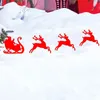 Bahçe Dekorasyonları Noel Boş Düz Elk Santa Claus Slegh Yard Avlu Sanat Dekorları Çim Peyzaj Heykeli Kazan