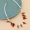 Halsband Weibliche Mode Vintage Perlenkette Einfache Ethnische Kette Aussage Halsketten Für Frauen Schmuck Zubehör Geschenk Colliers