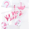 Hangers 2023 Household Hooks 12 Clip Hanger Children Baby Sun Socks Underwear Fold Clothespins Clothes Rack