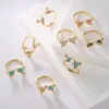 Wedding Rings 8 Colors Enamel Planet For Women Girl Fashion Gold Color Party Jewelry Femme Bijoux
