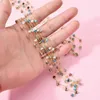 Strand 1 M Length Colorful Natural Stone Ball Chain DIY Handmade Jewelry Accessories Anklet Bracelet Necklace Bead 6 Colros