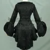 Kvinnors tshirt Spring Women Ruffled Brodery Shirts Vintage Victorian Swallowtail Jacket Ladies Gothic Blouse Lolita Costume 230131