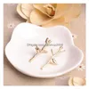 Stud Fashion Jewelry Womens Cute Branches Bird Earrings Drop Delivery Dhln6