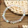 Beaded Strands Spectrolite Beads Bracelet Handmade Trendy Jewelry Grind Arenaceous Glass Bead Charm Lucky For Women Girls Gift Whol Dh5F4