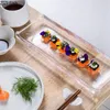 Plates Transparent Glass Plate Japanese Izakaya Sashimi Sushi Afternoon Tea Dessert Cake Kitchen Rectangular Tableware