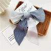 Scarves Fashion Crinkle Ribbon Silk Scarf For Women Gradient Color Long Skinny Elegant Female Headscarves DIY Hair Band 2023