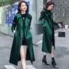 Women's Trench Coats Womens Long Jackets Full Sleeve Double Breasted With Sashes Coat 2023 Spring Chic Lady Windbreaker Outerwear