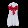 Chair Covers Tie Free Wedding Back Flowers Bowknot For Banquet Decoration