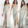 New satin bridesmaid dress with Formal Dresses temperament in summer is simple elegant and thin which can be worn at ordinary times A005