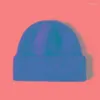 BERETS 2023 الخريف والشتاء الصلبة لون القبعة المحبوكة الدافئة قبعة قبعة للرجال 154