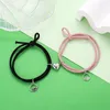 Braccialetti di fascino Niuyitid Bracciale abbinata per donne uomini Forma del cuore Coppia di amicizia magnetica corda regolabile